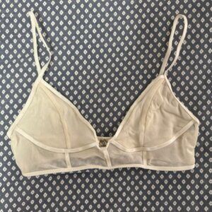 Free People Intimately Moonlight Mesh Corset Bra in cream